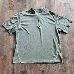 Kuhl Men's Coffeena Short Sleeve Quarter Zip Shirt Green Gray Size L Outdoors